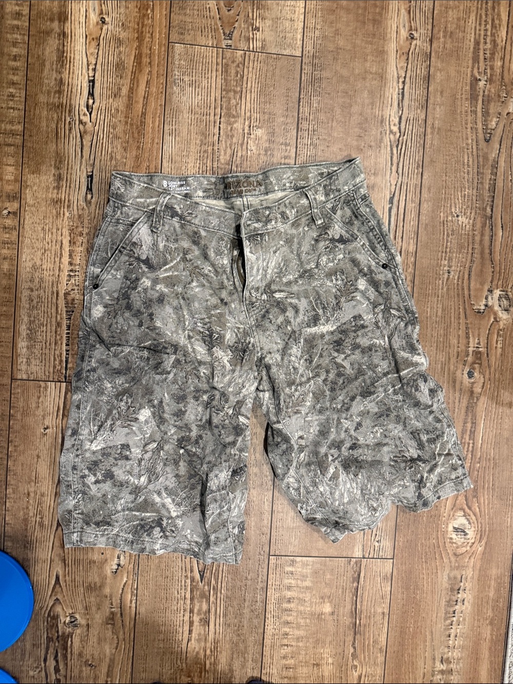 Womens Gray Camouflage Utility Shorts